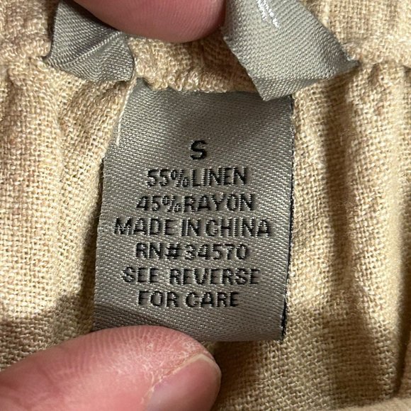 IB Diffusion Linen Blend Tan Casual Shorts Women's Size S GUC - Picture 8 of 12